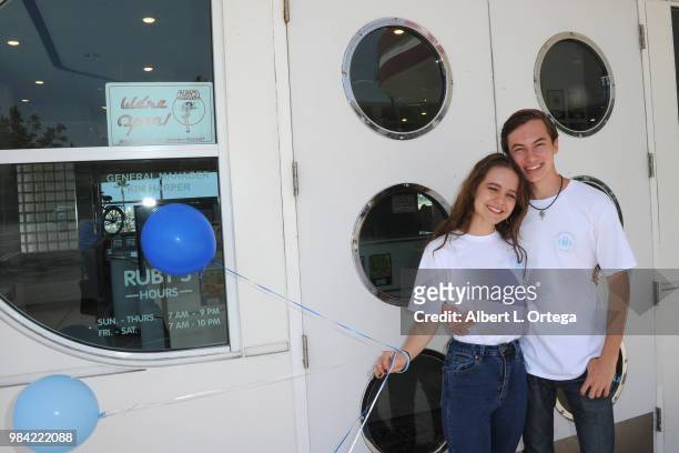 Actress Isabella Davidovich and Actor/host Hayden Byerly attend the 1st Annual Celebrity Scavenger Hunt To Benefit Hayden's Hope Totes held at Ruby's...