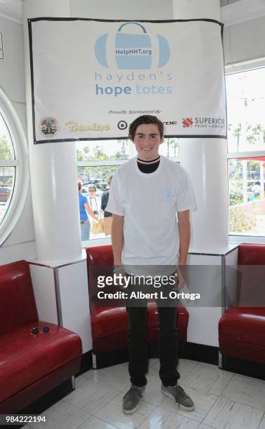 Actor Spencer List attends the 1st Annual Celebrity Scavenger Hunt To Benefit Hayden's Hope Totes held at Ruby's Diner on June 25, 2018 in Redondo...