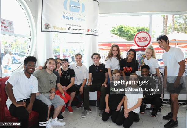 Actor/host Hayden Byerly and guests attend the 1st Annual Celebrity Scavenger Hunt To Benefit Hayden's Hope Totes held at Ruby's Diner on June 25,...