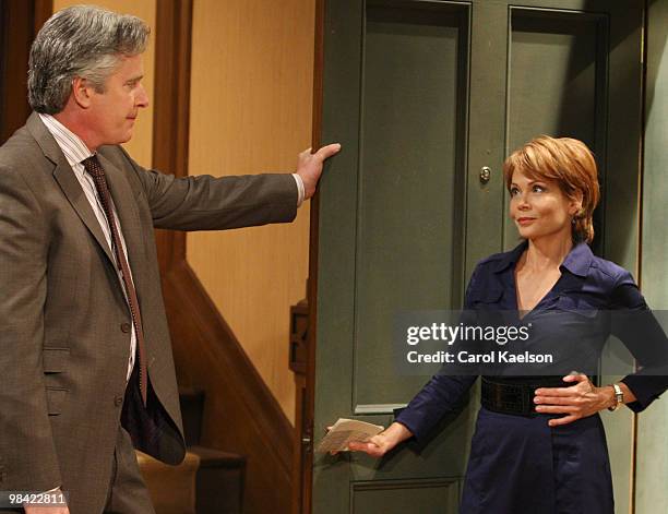 Michael E. Knight and Julia Barr in a scene that airs the week of April 19, 2010 on Disney General Entertainment Content via Getty Images Daytime's...