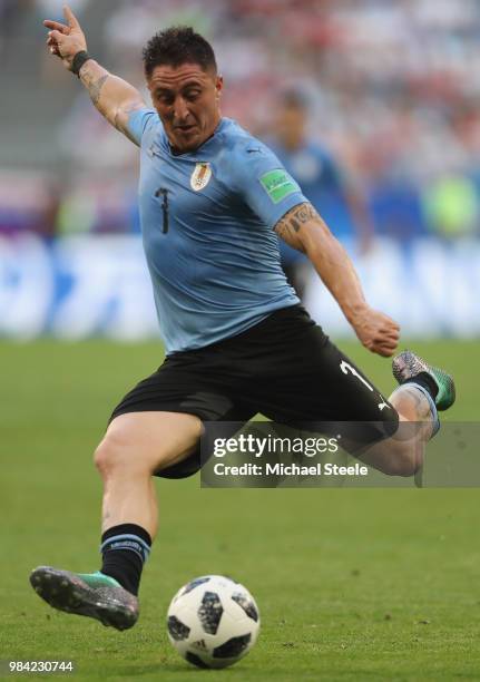 Cristian Rodriguez of Uruguay during the 2018 FIFA World Cup Russia group A match between Uruguay and Russia at Samara Arena on June 25, 2018 in...