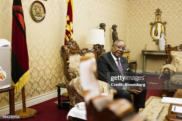 Peter Mutharika, Malawi's president, speaks during an interview at the presidential palace in Lilongwe, Malawi, on Monday, June 25, 2018. The year...