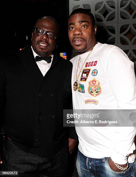 Actor Cedric the Entertainer and actor Tracy Morgan attend the after party for the Los Angeles premiere of Screen Gems' "Death at a Funeral on April...