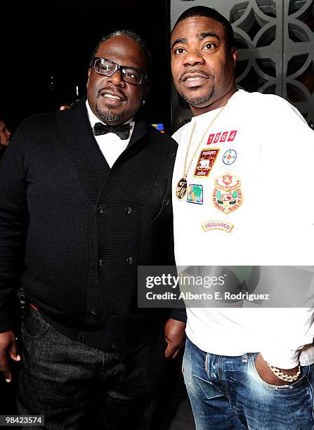 Actor Cedric the Entertainer and actor Tracy Morgan attend the after party for the Los Angeles premiere of Screen Gems' "Death at a Funeral on April...