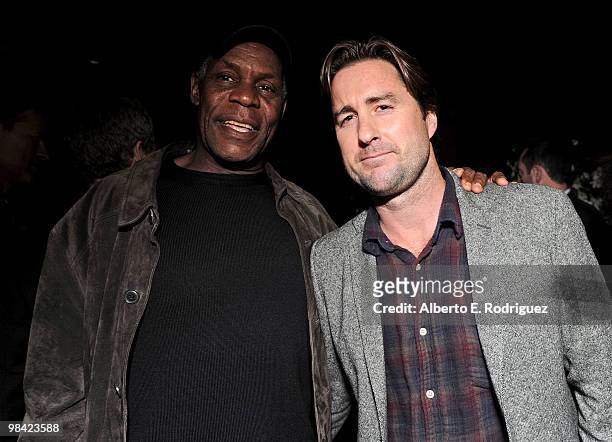 Actor Danny Glover and actor Luke Wilson attend the after party for the Los Angeles premiere of Screen Gems' "Death at a Funeral on April 12, 2010 in...