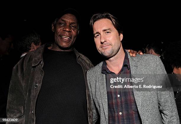 Actor Danny Glover and actor Luke Wilson attend the after party for the Los Angeles premiere of Screen Gems' "Death at a Funeral on April 12, 2010 in...