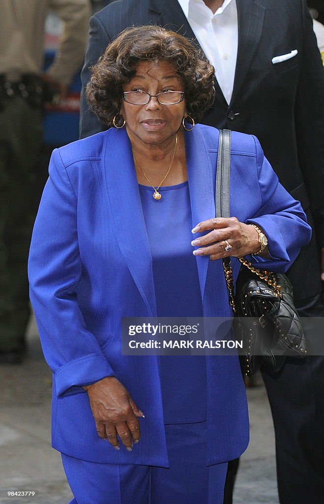 Katherine Jackson arrives at the Los Ang