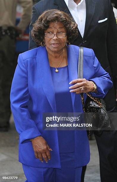 Katherine Jackson arrives at the Los Angeles Superior Court for doctor Conrad Murray's second court appearance on an involuntary manslaughter charge...