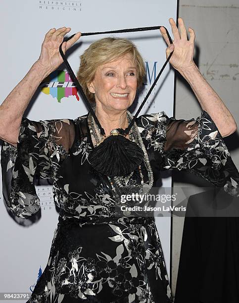 Actress Cloris Leachman attends the Art Of Compassion PCRM 25th anniversary gala at The Lot on April 10, 2010 in West Hollywood, California.