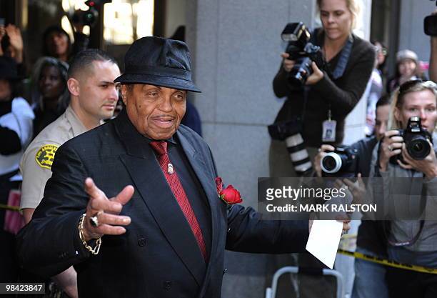 Joe Jackson leaves the Los Angeles Superior Court after doctor Conrad Murray's second court appearance on an involuntary manslaughter charge relating...