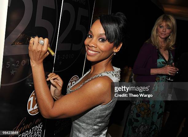 Anika Noni Rose visit backstage during Good Housekeeping's "Shine On" 125 years of Women Making Their Mark at New York City Center on April 12, 2010...