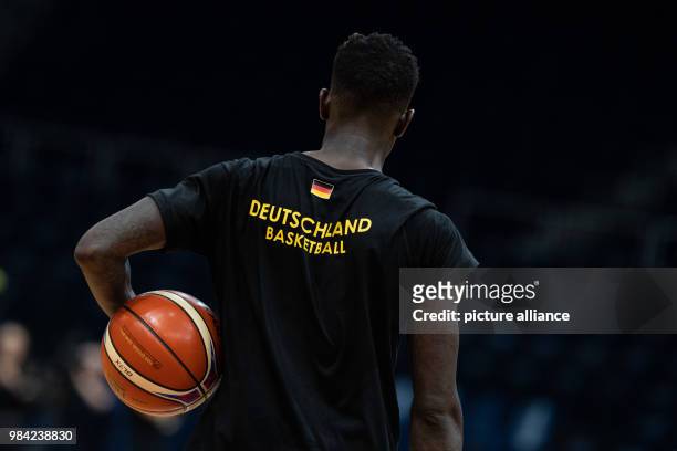 June 2018, Braunschweig, Germany: National player Dennis Schroeder during a training session of the German basketball national team. Germany is...