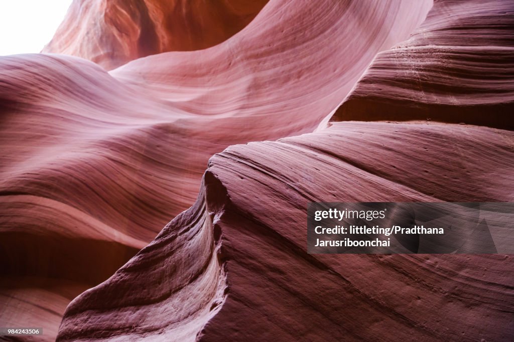 Beautiful abstract pattern of Lower Antelope Canyon