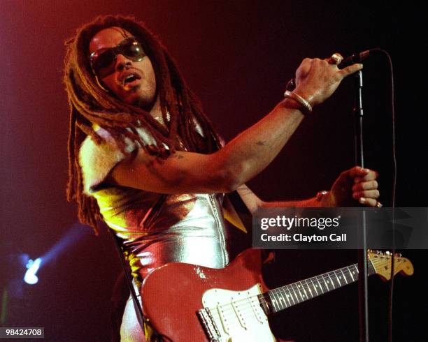 Lenny Kravitz performing at the Berkeley Community Theater on October 27, 1993.
