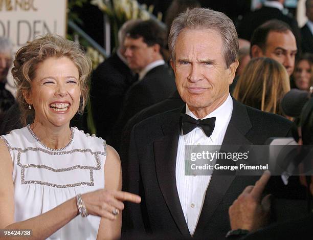 Annette Bening, nominee Best Performance by an Actress in a Motion Picture - Musical or Comedy, and husband Warren Beatty