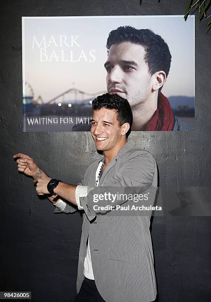 Dancer /Actor Mark Ballas arrives for an evening with Mark Ballas at The Mint on April 12, 2010 in Los Angeles, California.