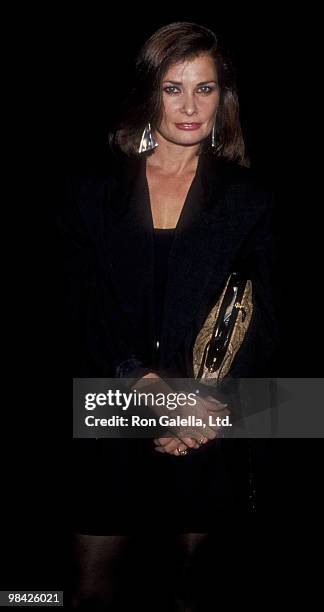 Actress Jane Badler attends the premiere party for "Poetry In Motion" on June 25, 1989 at the Comedy Store in Hollywood, California.