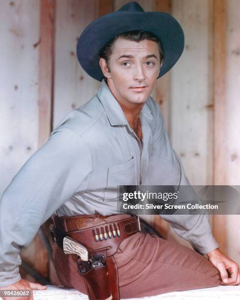 American actor Robert Mitchum , circa 1945.