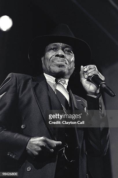 Junior Wells performing with Buddy Guy at the Omni in Oakland, California in 1987.