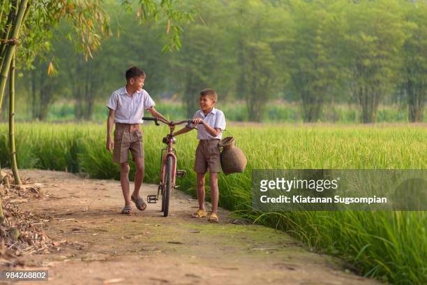 siblings and sacrifice - phitsanulok province stock pictures, royalty-free photos & images
