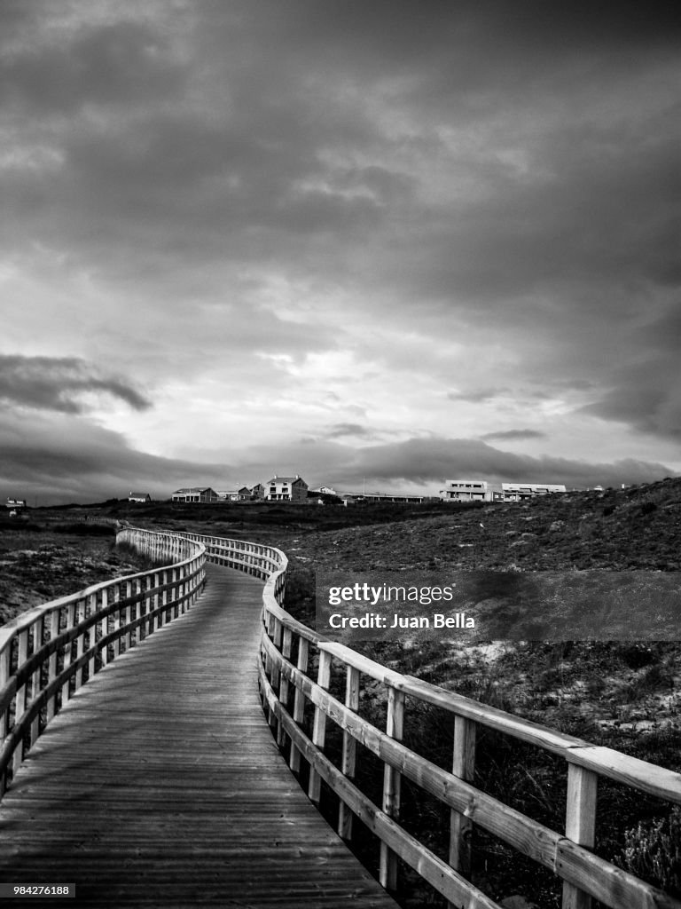 Camino blanco y negro