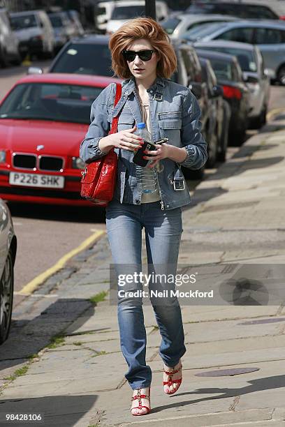 Nicola Roberts Sighted leaving a studio in Primrose Hill on April 13, 2010 in London, England.