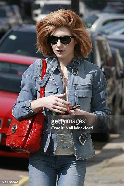 Nicola Roberts Sighted leaving a studio in Primrose Hill on April 13, 2010 in London, England.