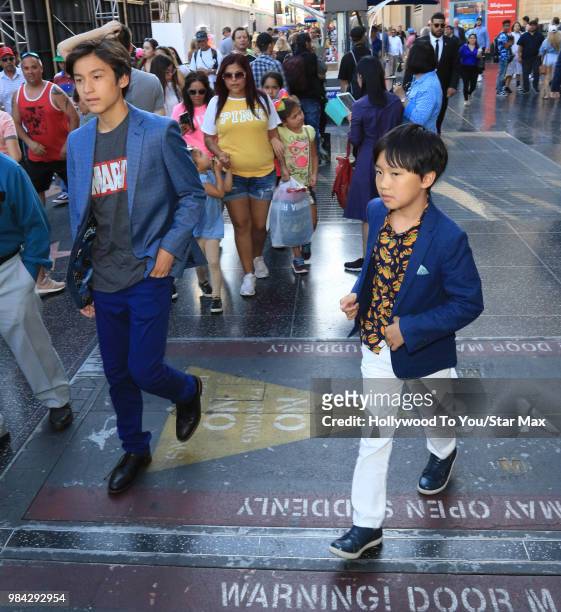 Forrest Wheeler and Ian Chen are seen on June 25, 2018 in Los Angeles, California.