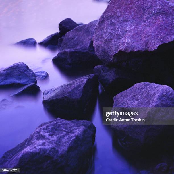 stones in the water mist - amethyst bildbanksfoton och bilder