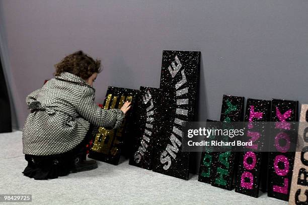 Atmosphere backstage during the Sonia Rykiel Ready to Wear show as part of the Paris Womenswear Fashion Week Fall/Winter 2011 at Halle Freyssinet on...