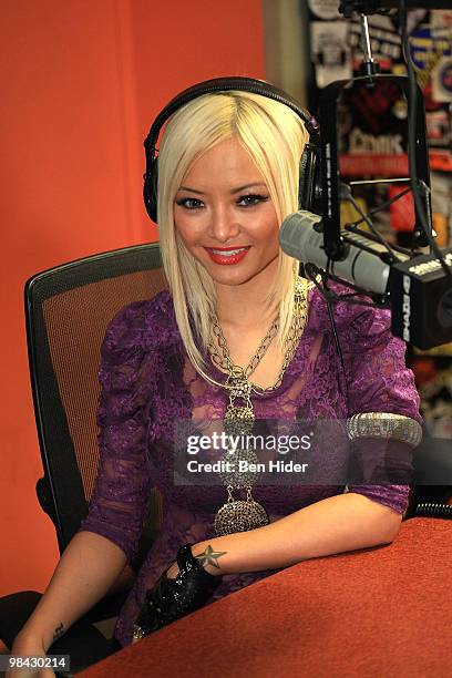 Personality Tila Tequila visits the SIRIUS XM Studio on April 13, 2010 in New York City.