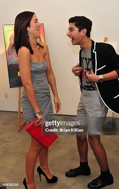 Actors Ana Ortiz and Mark Indelicato attend an "Ugly Betty" charity auction at Axelle Fine Arts Gallery Ltd on April 12, 2010 in New York City.