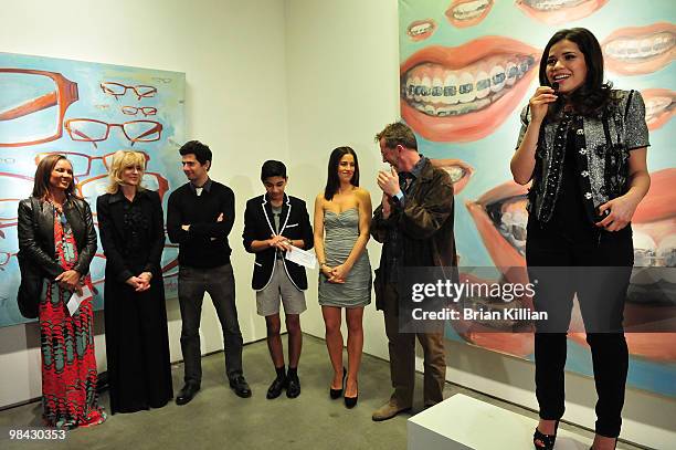 Vanessa Williams, Judith Light, Daniel Eric Gold, Mark Indelicato, Ana Ortiz, Mark Worthington, and America Ferrera attend an "Ugly Betty" charity...