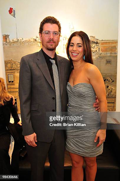 Noah Lebenzon and Ana Ortiz attend an "Ugly Betty" charity auction at Axelle Fine Arts Gallery Ltd on April 12, 2010 in New York City.