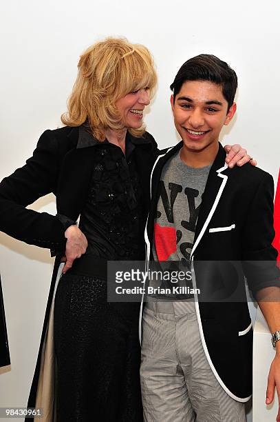 Actors Judith Light and Mark Indelicato attend an "Ugly Betty" charity auction at Axelle Fine Arts Gallery Ltd on April 12, 2010 in New York City.