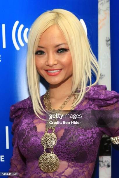 Personality Tila Tequila visits the SIRIUS XM Studio on April 13, 2010 in New York City.