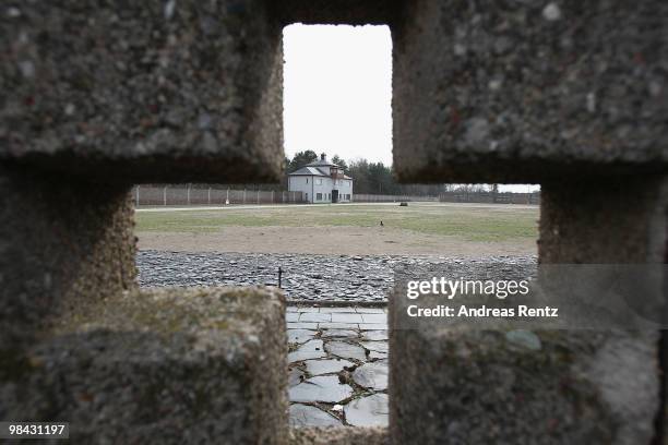 The entrance tower of the former concentration camp Sachsenhausen is pictured on April 13, 2010 in Oranienburg, Germany. The former concentration...