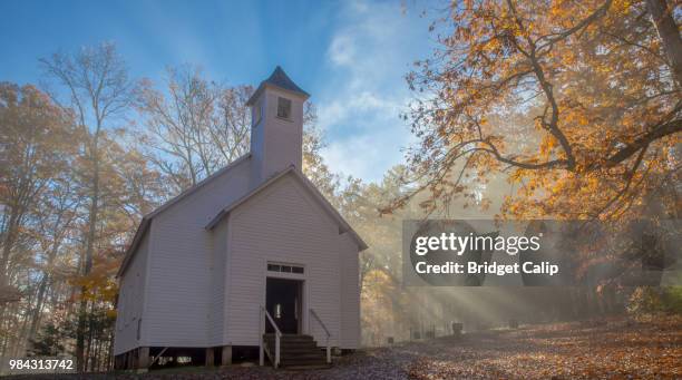 cades cove missionary baptist church - cades cove foto e immagini stock