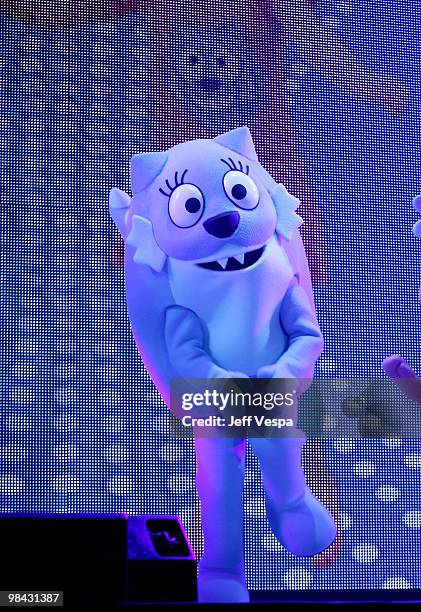 Character Toodee performs onstage during the first ever Yo Gabba Gabba! : "There's A Party In My City" Live at The Shrine Auditorium on November 14,...