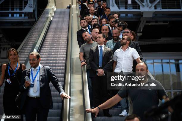 Deputy Prime Minister Luigi di Maio takes part at the national meeting of "Confartigianato" on June 26, 2018 in Rome, Italy.