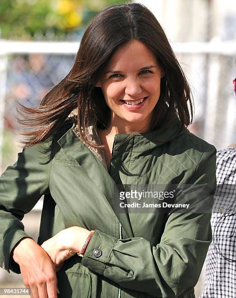 Katie Holmes seen on location of "Son of No One" in the Bronx on April 12, 2010 in New York City.