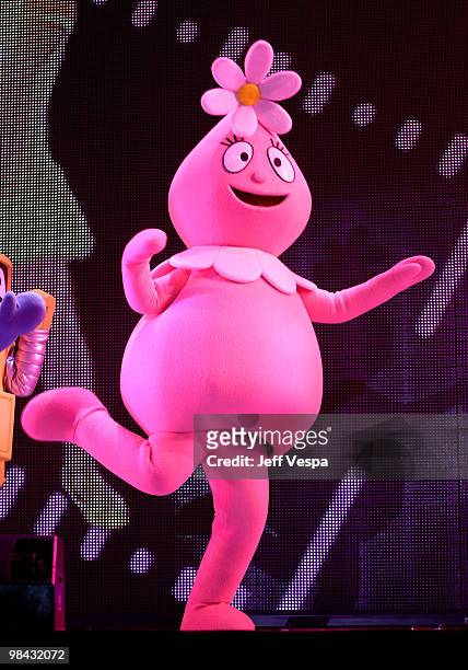 Character Foofa performs onstage during the first ever Yo Gabba Gabba! : "There's A Party In My City" Live at The Shrine Auditorium on November 14,...