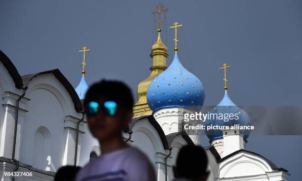 June 2018, Kazan, Russia - Soccer, World Cup, National Team: The Cathedral of the Annunciation inside the Kazan Kremlin. Photo: Ina Fassbender/dpa