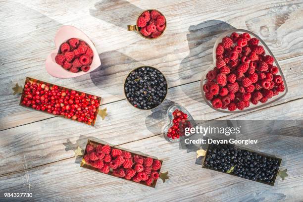 red and black raspberry and blueberry - cranberry heart stock pictures, royalty-free photos & images