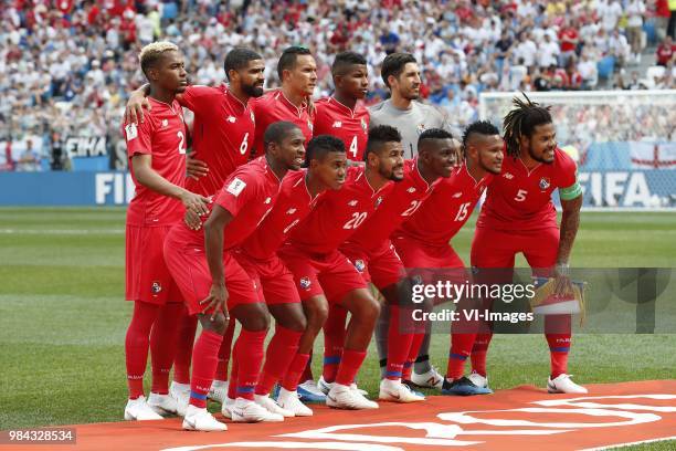 Michael Murillo of Panama, Gabriel Gomez of Panama, Blas Perez of Panama, Fidel Escobar of Panama, Panama goalkeeper Jaime Penedo Armando Cooper of...