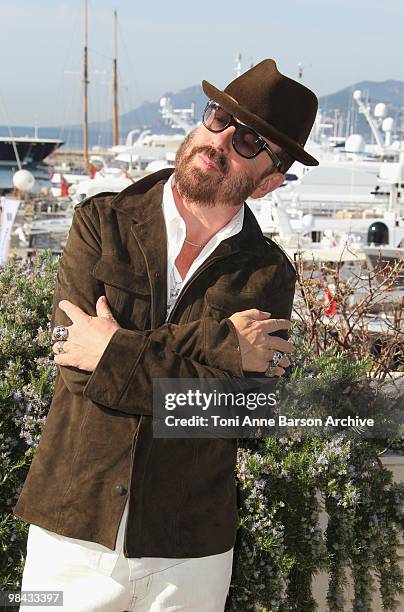 Dave Stewart attends a photocall during MIPTV at Palais des festivals on April 12, 2010 in Cannes, France.