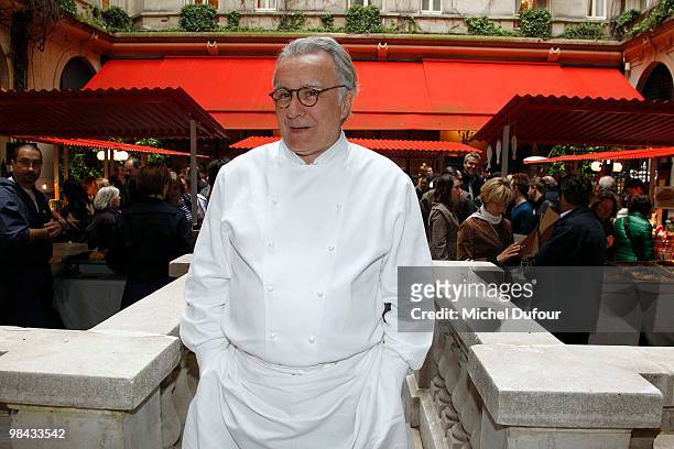 Chef Alain Ducasse poses at the Season Market held Hotel Paris Plaza Athenee on April 13, 2010 in Paris, France.