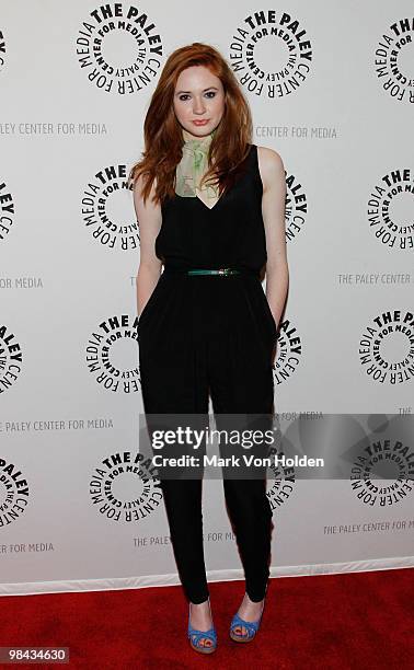 Actress Karen Gillan attend the "Who's Next? The New Era of Doctor Who" screening at the Paley Center For Media on April 12, 2010 in New York City.