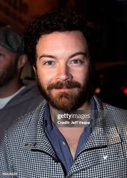 Actor Danny Masterson arrives at Banksy's "Exit Through The Gift Shop" premiere at Los Angeles Theatre on April 12, 2010 in Los Angeles, California.