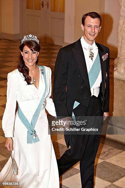 Princess Marie of Denmark and Prince Joachim of Denmark attend day one of Queen Margrethe 70th birthday celebrations on April 13, 2010 in Copenhagen,...